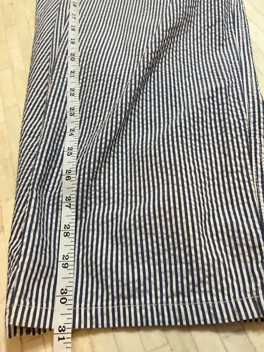 Lands' End Navy and White Vertical Striped 100% Cotton Pants size 16W - Picture 11 of 11
